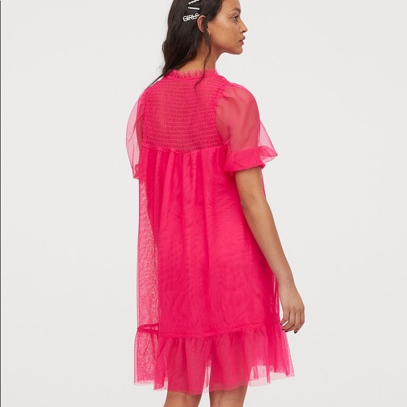 H&M Dresses & Skirts - Hot Pink Tulle Baby Doll Dress